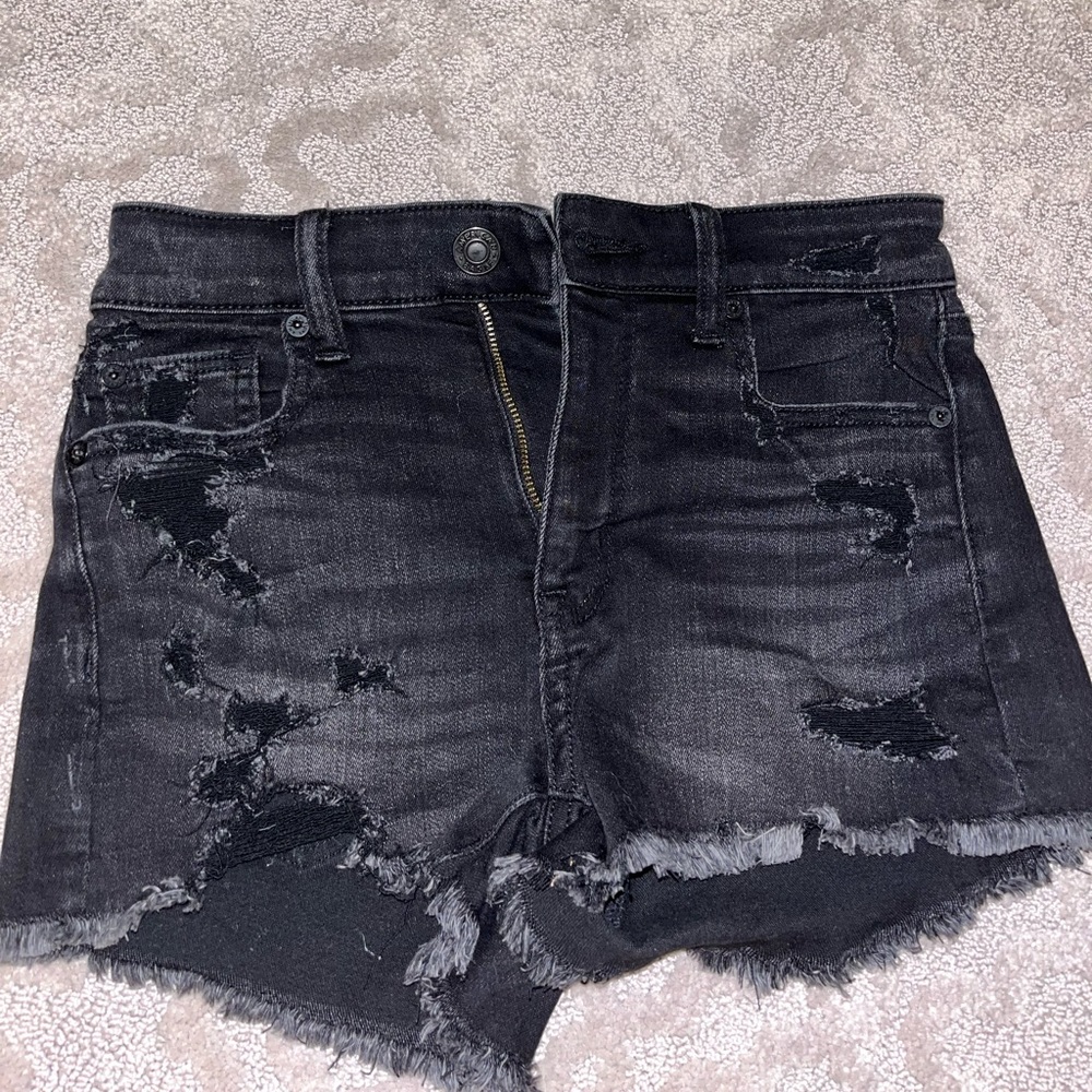 American Eagle Black Jean Shorts